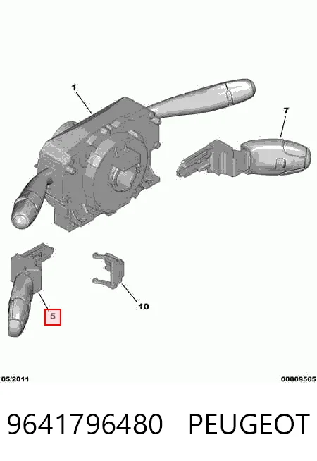 9641796480 Peugeot/Citroen Przełącznik zespolony lewy