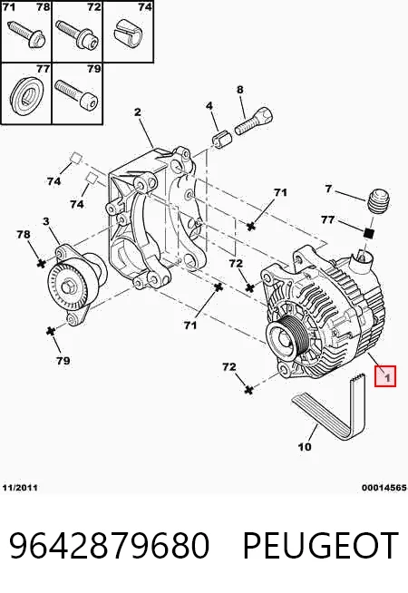 9642879680 Peugeot/Citroen Alternator