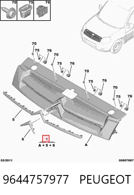 Atrapa chłodnicy do Citroen Berlingo  M