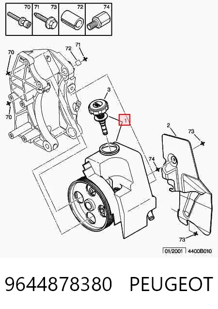 9644878380 Peugeot/Citroen Pompa wspomagania hydraulicznego kierownicy