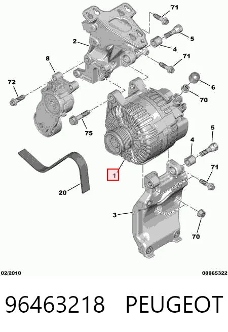 96463218 Peugeot/Citroen Alternator
