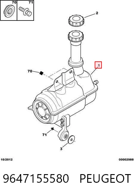 9647155580 Peugeot/Citroen Pompa wspomagania hydraulicznego kierownicy