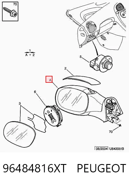 Lusterko wsteczne lewe do Citroen Xsara Picasso N68