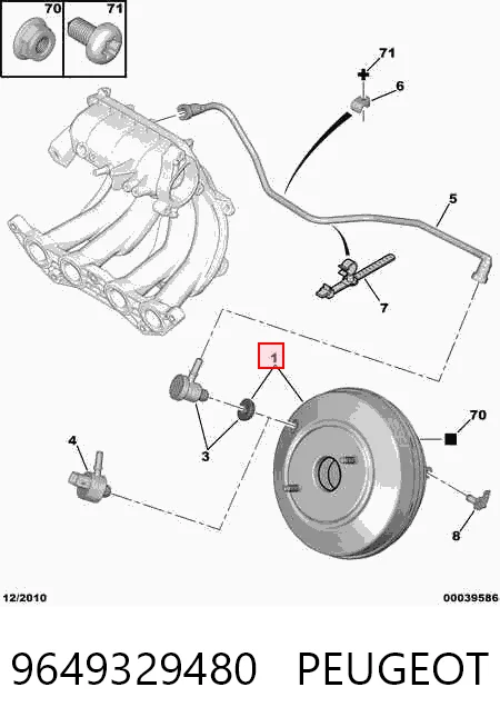 Wzmacniacz próżniowy hamulców Citroen C3 I hatchback (FC) (2002 - 2009) cena, od 46,03 USD