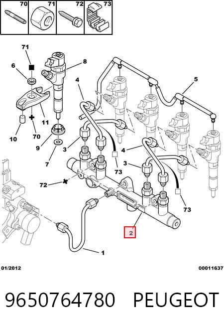 9650764780 Peugeot/Citroen Rozdzielacz paliwa