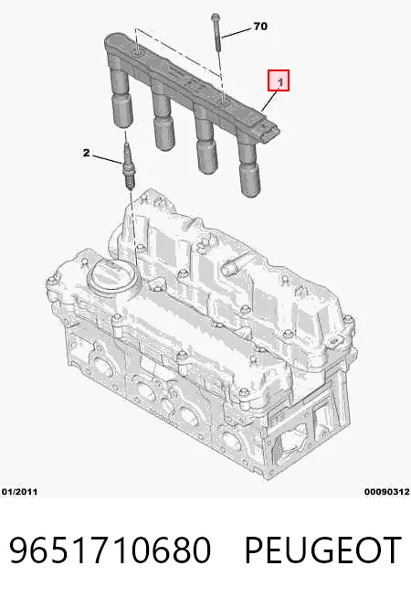 9651710680 Peugeot/Citroen Cewka zapłonowa