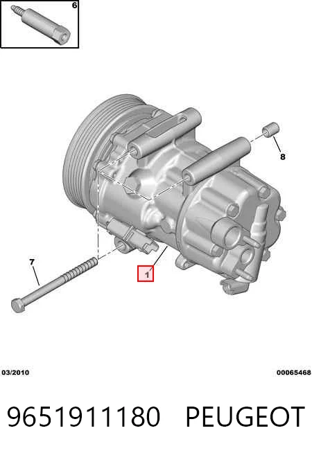 9651911180 Peugeot/Citroen Sprężarka klimatyzacji
