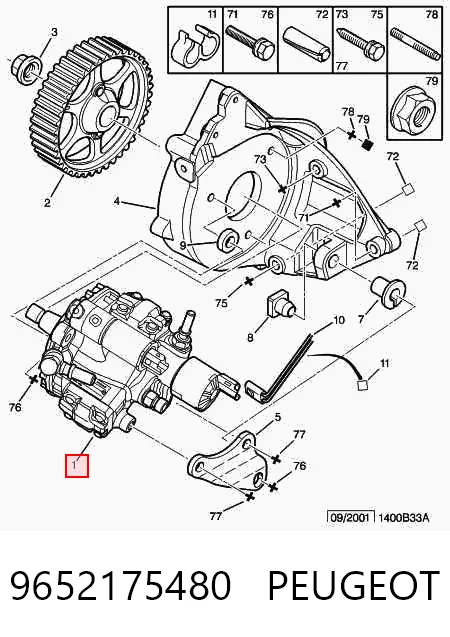 Do koszyka Pompa wtryskowa wysokiego ciśnienia Peugeot 406  8E, F
