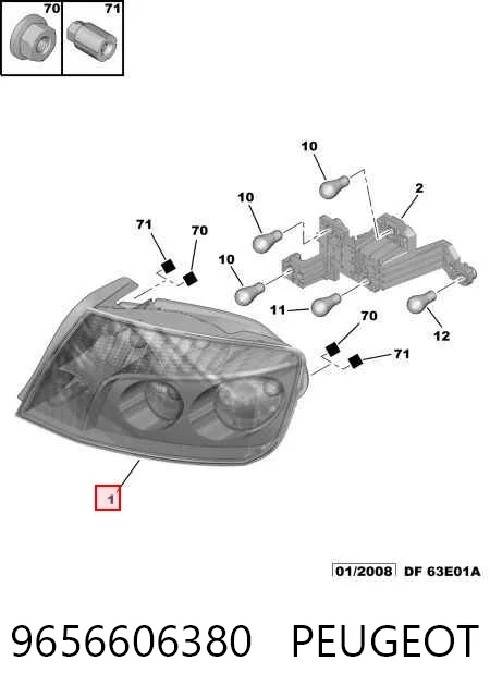 Lampa zespolona tylna lewa do Peugeot 407  6D