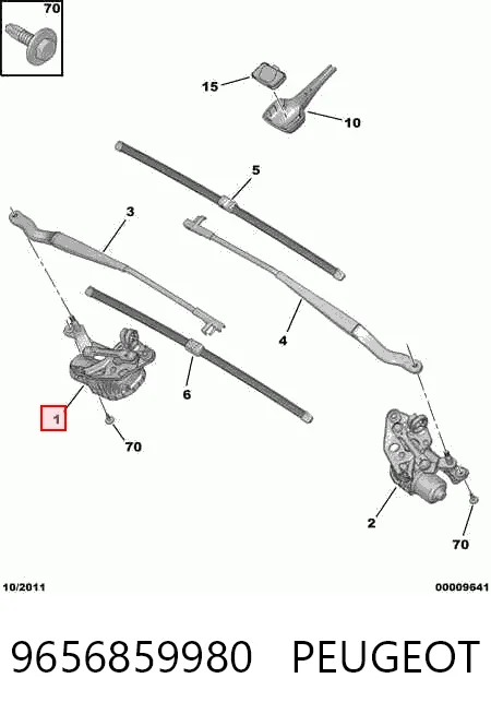 Silniczek wycieraczki szyby przedniej Peugeot 407 SW kombi (6E) (2004 - 2011) cena, od 41,15 USD