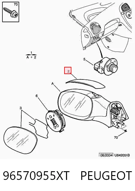 Lusterko wsteczne lewe Citroen Xsara Picasso minivan (N68) (2000 - 2010) cena, od 53,28 USD
