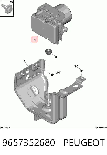 Sterownik ABS  hydrauliczny do Peugeot 307  3A, 3C