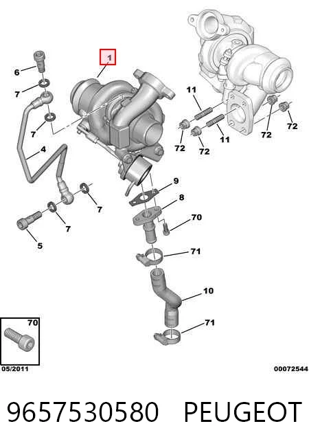 9657530580 Peugeot/Citroen Turbina