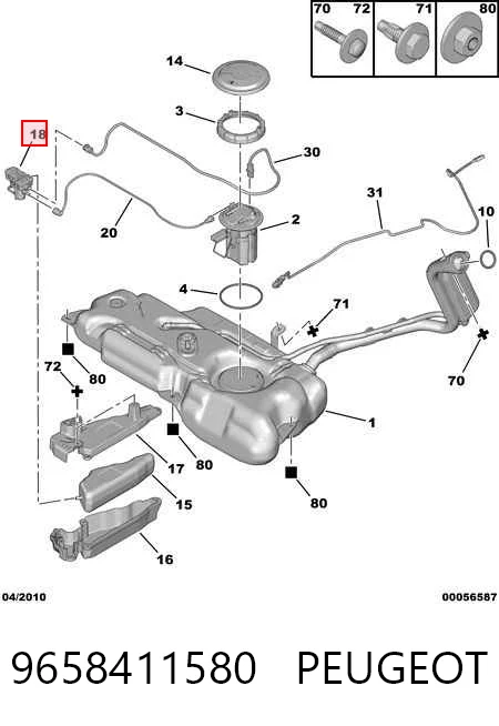 9658411580 Peugeot/Citroen Pompa AD BLUE