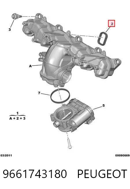 Uszczelka kolektora ssącego do Ford Transit V V184/5
