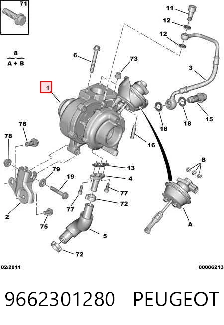 9662301280 Peugeot/Citroen Turbina