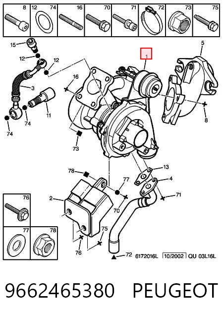 Turbina Peugeot 406 coupe (8C) (1997 - 2004) cena, od 215,83 USD