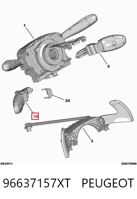 96637157XT Peugeot/Citroen Przełącznik zespolony, sterownik tempomatu