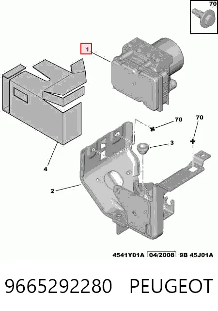 Do koszyka Sterownik ABS  hydrauliczny Peugeot Partner Tepee 