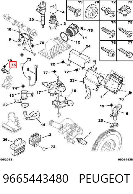 9665443480 Peugeot/Citroen Czujnik położenia wałka rozrządu