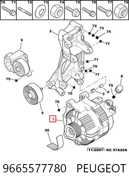 9665577780 Peugeot/Citroen Alternator