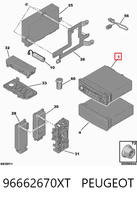 Radioodtwarzacz (radio AM/FM) Citroen C4 GRAND PICASSO I minivan (UA) (2006 - 2013) cena, od 87,80 USD