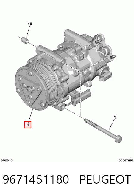 9671451180 Peugeot/Citroen Sprężarka klimatyzacji