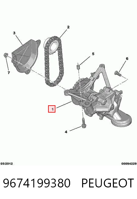 9674199380 Peugeot/Citroen Pompa oleju