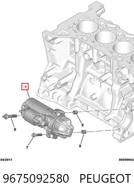 9675092580 Peugeot/Citroen Rozrusznik