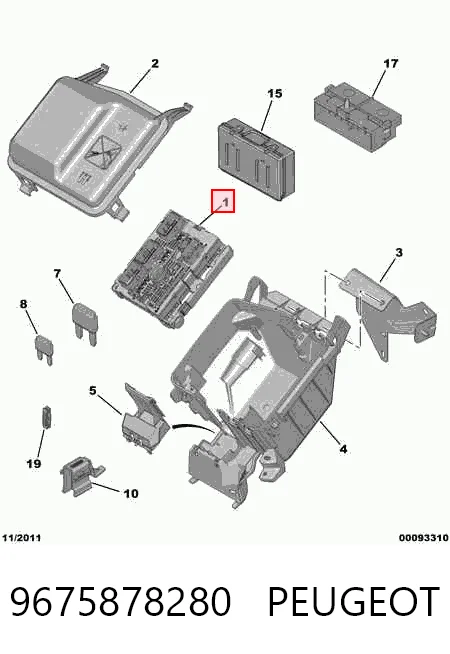 Skrzynka bezpieczników Peugeot Partner II awangarda (2008 - 2018) cena, od 143,88 USD