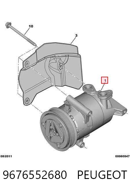 9676552680 Peugeot/Citroen Sprężarka klimatyzacji