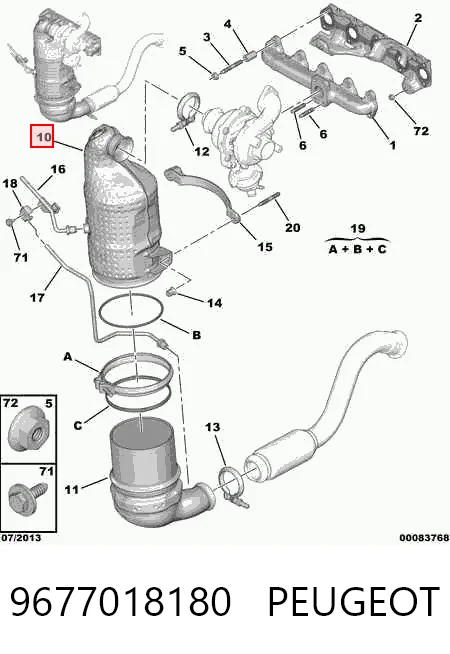 Do koszyka Konwerter-katalizator Peugeot 308 II LB, LP, LW, LH, L3