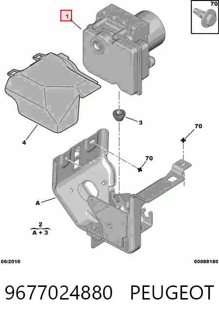 Sterownik ABS  hydrauliczny do Citroen C4 II B7