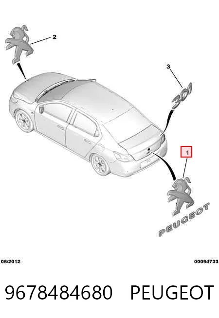 Kupić Emblemat na klapę bagaznika (znaczek firmowy) Peugeot 301 w dobrej cenie
