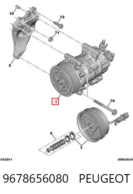 9678656080 Peugeot/Citroen Sprężarka klimatyzacji