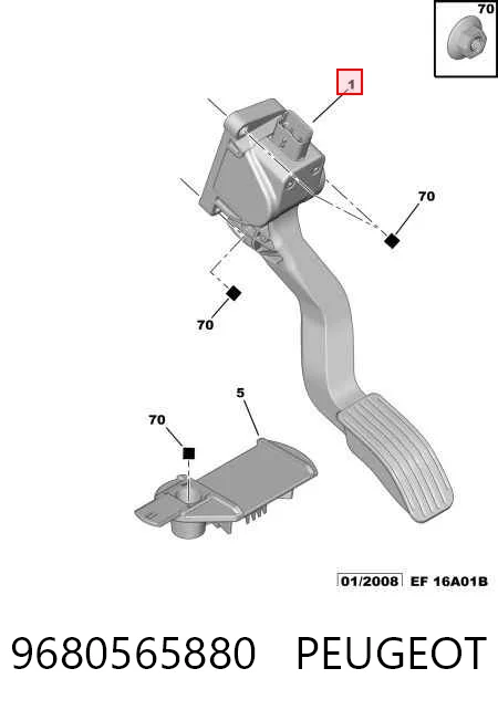 Pedał przyspieszenia (gazu) Citroen C4 I sedana (2006 - 2011) cena, od 37,21 USD