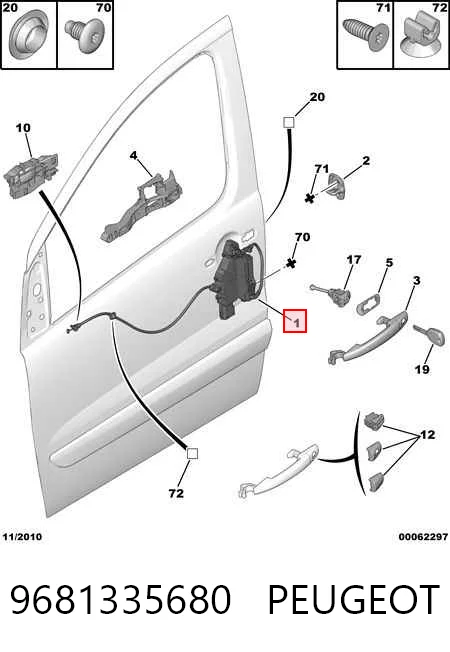 Kupić Zamek drzwi przednich lewych Peugeot Expert  VF3V w dobrej cenie