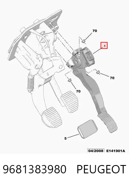 Do koszyka Pedał przyspieszenia (gazu) Citroen C3 Picasso SH