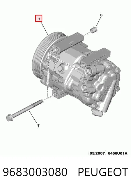 9683003080 Peugeot/Citroen Sprężarka klimatyzacji