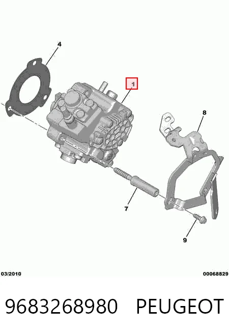 9683268980 Peugeot/Citroen Pompa wtryskowa wysokiego ciśnienia