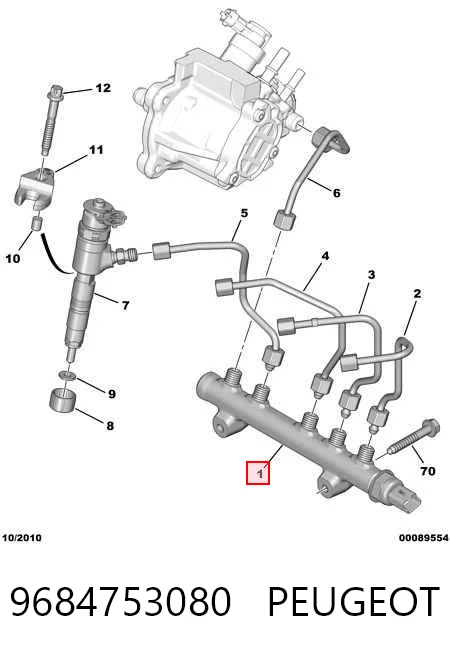 Do koszyka 9144A290B Delphi Rozdzielacz paliwa
