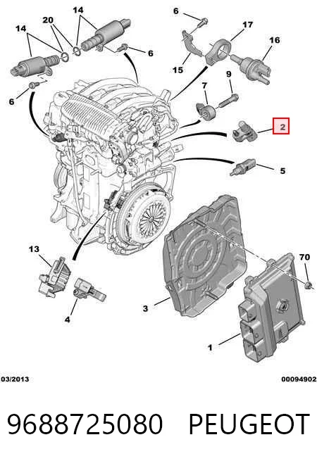 9688725080 Peugeot/Citroen Czujnik położenia wałka rozrządu