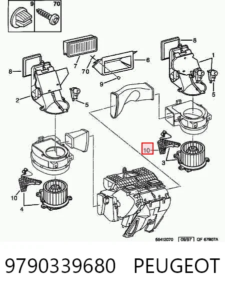 9790339680 Peugeot/Citroen Rezystor wentylatora nagrzewnicy (ogrzewacza kabiny)