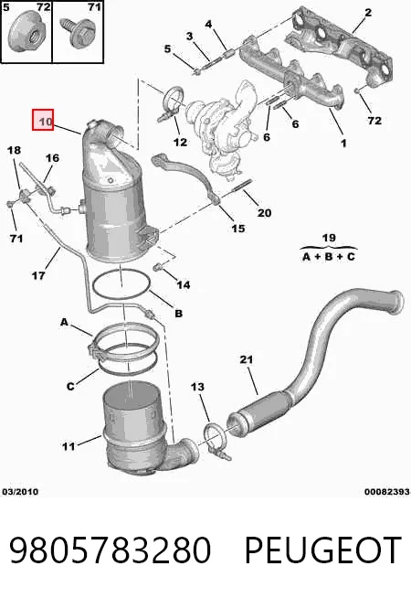 Konwerter-katalizator Citroen C5  III 