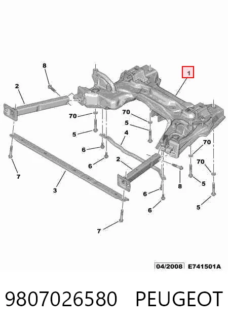 Korpus osi przedniej do Peugeot 207  WA, WC