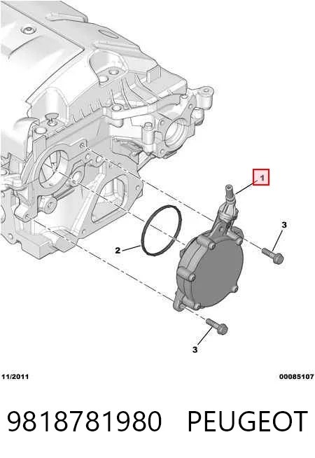 9818781980 Peugeot/Citroen Pompa podciśnienia