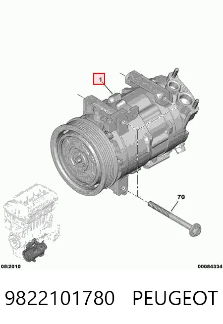 9822101780 Peugeot/Citroen Sprężarka klimatyzacji
