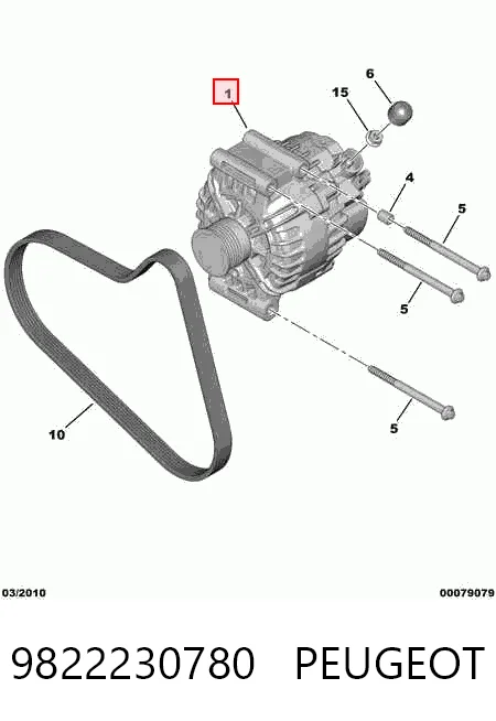 9822230780 Peugeot/Citroen Alternator