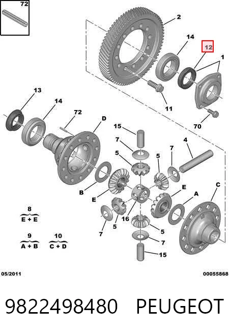 Uszczelniacz półosi lewej mostu przedniego Fiat/Alfa/Lancia 9640792780 cena, od 20,46 USD