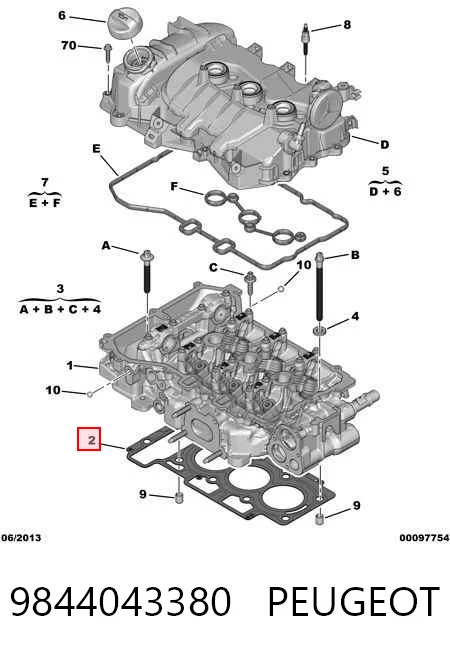 Uszczelka głowicy cylindrów Citroen C-Elysee 